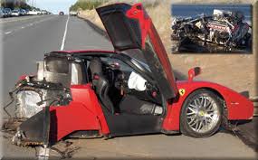 ferrari crashes