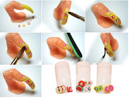 fimo fruit nail art