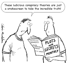 Conspiracy theory cartoon.