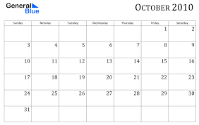printable calendar 2010