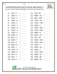 5 minute math fact quiz sheets