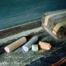 blackboard and chalk