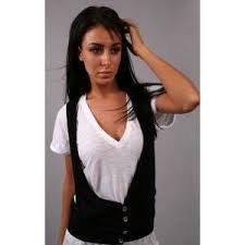 black jean vest