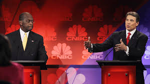 Herman Cain and Rick Perry at