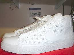 white nike blazers