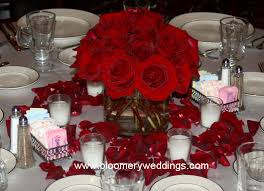 red rose wedding centerpieces