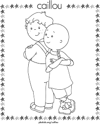 caillou color pages