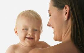 mother holding child