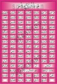 99 names of allah