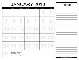 calendar 2010 printable