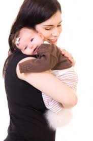 mother holding child