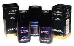 chanel blue satin