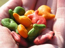 colored goldfish crackers