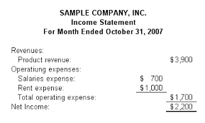 example of income statement