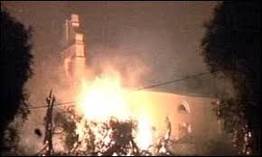 burning church