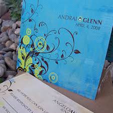 turquoise wedding invitation