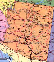 Map of the State of Arizona