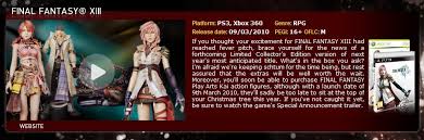 final fantasy xiii collectors