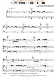 somewhere out there sheet music