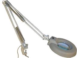 magnifying glass lighted