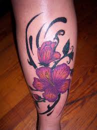 bright flower tattoos
