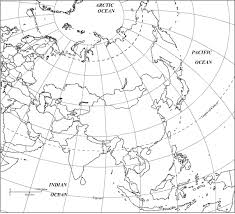 blank asia map