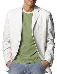 mens white linen jacket