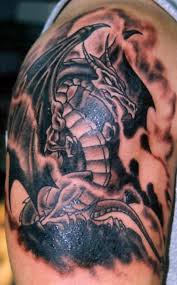 skeleton dragon tattoos