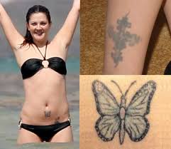 drew barrymore navel