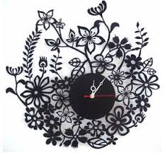 floral wall clock