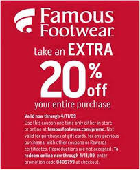 famous footwear printable coupon