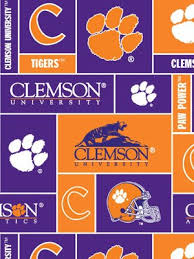 NCAA - FLEECE FABRIC CLEMSON