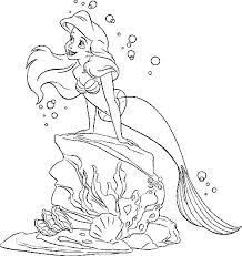 little mermaid coloring book pages