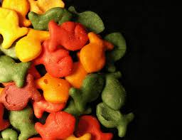 colored goldfish crackers