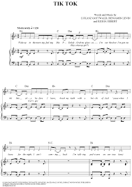 tik tok piano sheet music