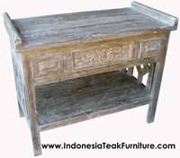 teak console