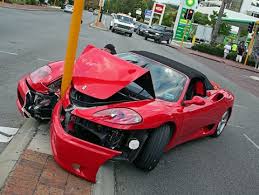 ferrari crashes