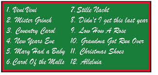 christmas songs list