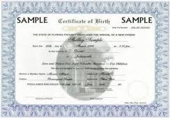 sample birth certificate