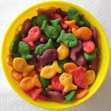 colored goldfish crackers