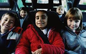 children in car