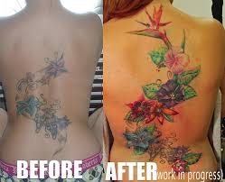 flower cover up tattoos