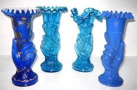 a blue hand