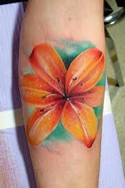 bright flower tattoos
