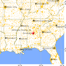 Jefferson County, AL map from