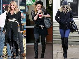 black suede thigh high boot
