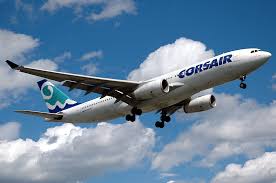 airplane touch down at airport