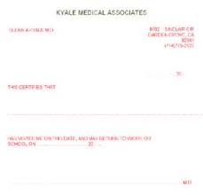 printable doctors excuses