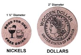 wooden coins