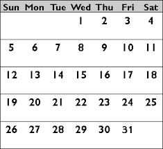 march calendar